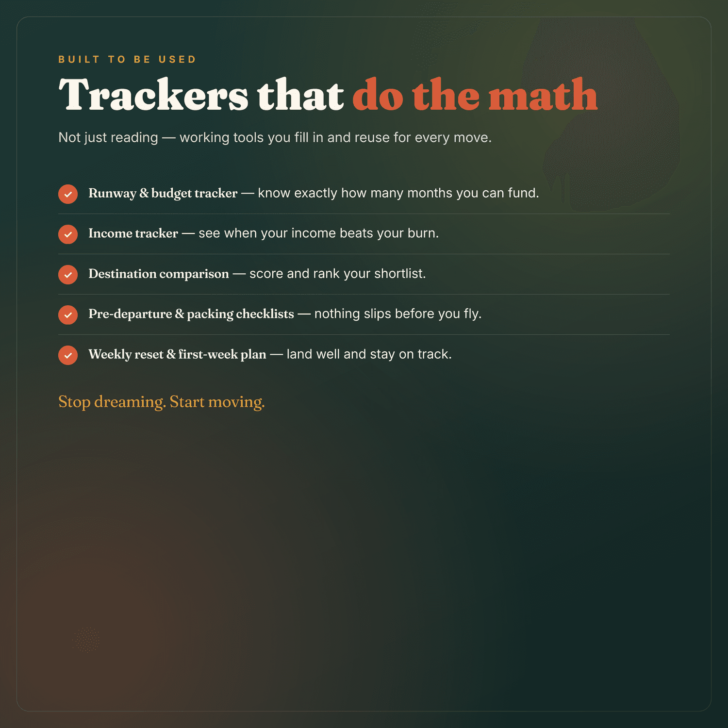Trackers That Do the Math