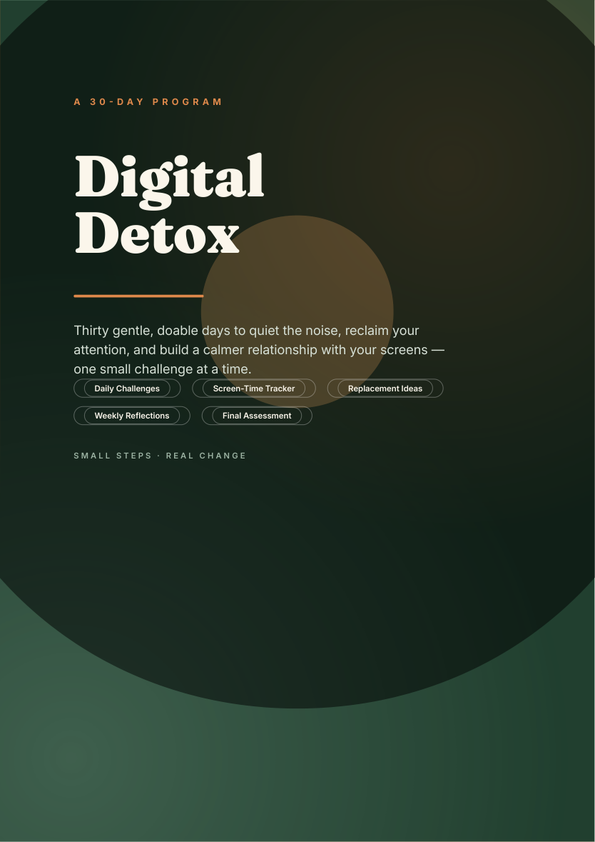 Digital Detox cover, a 30-day program