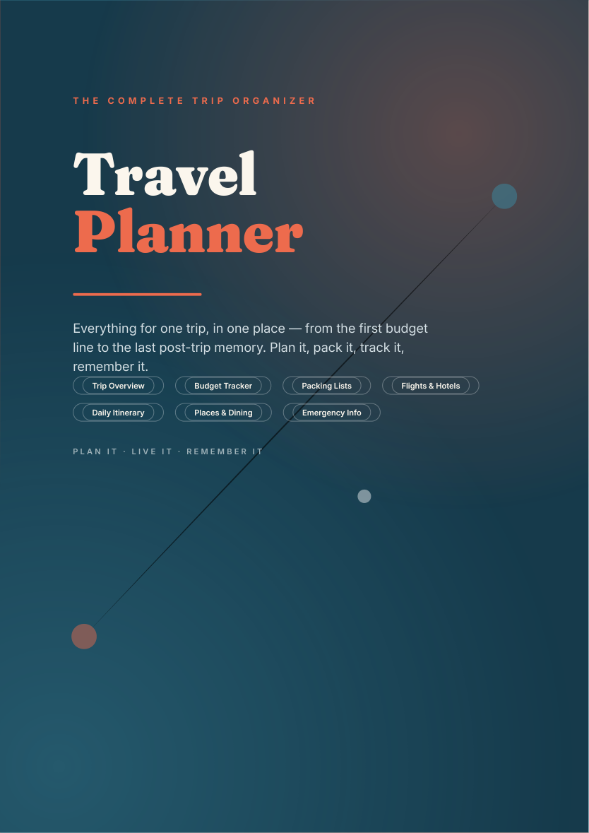 Ultimate Travel Planner cover, the complete trip organizer