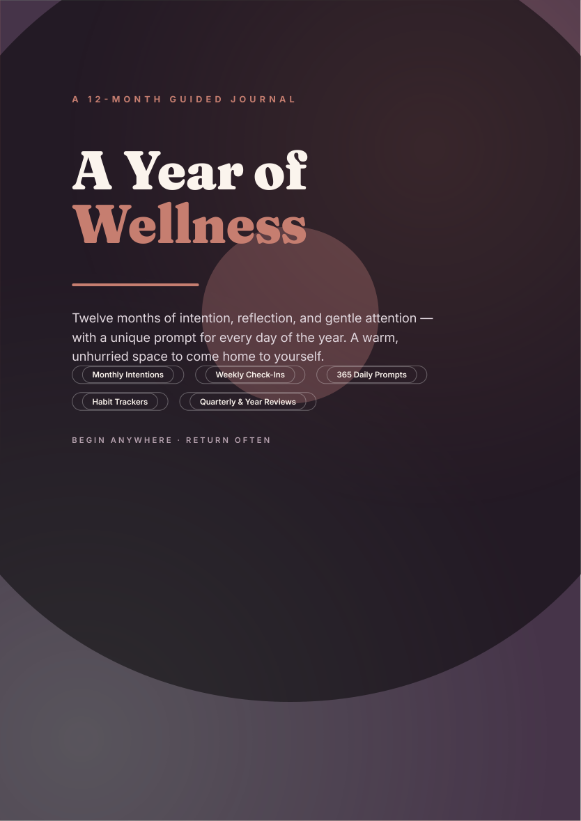 Mindful Year cover, a 12-month guided journal